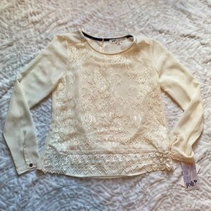 Jolt cream lace blouse